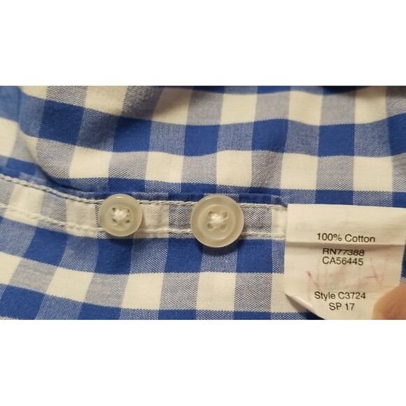 J Crew Shirt Men's Blue Check Long Sleeve Reg Fit Button Down Large Casual   T20 - Picture 4 of 6